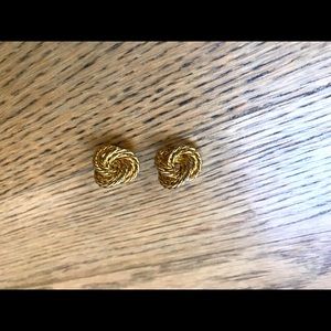 Bundle 3 for $10 Vintage gold toned knot clip on earrings